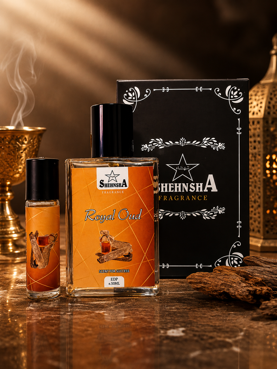 Royal Oud by Shehnsha Fragrance - 50ml EDP with roll-on and luxury box